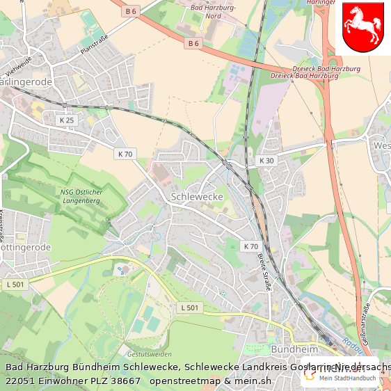 Bad Harzburg B?ndheim Schlewecke, Schlewecke  Lageplan